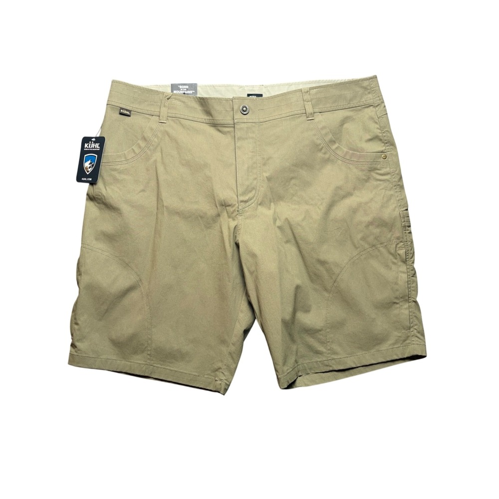 Kuhl Ramblr Shorts Men 40 Vintage Patina Dye Khaki Cotton Blend 10 Inseam Hiking